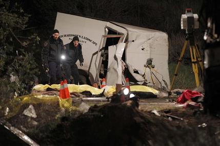APTOPIX Tour Bus Crash